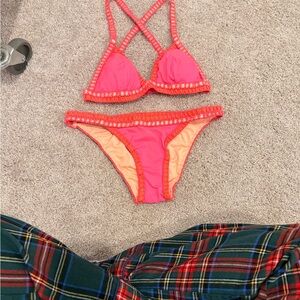 Victoria's Secret Pink and Orange Detail Fabric